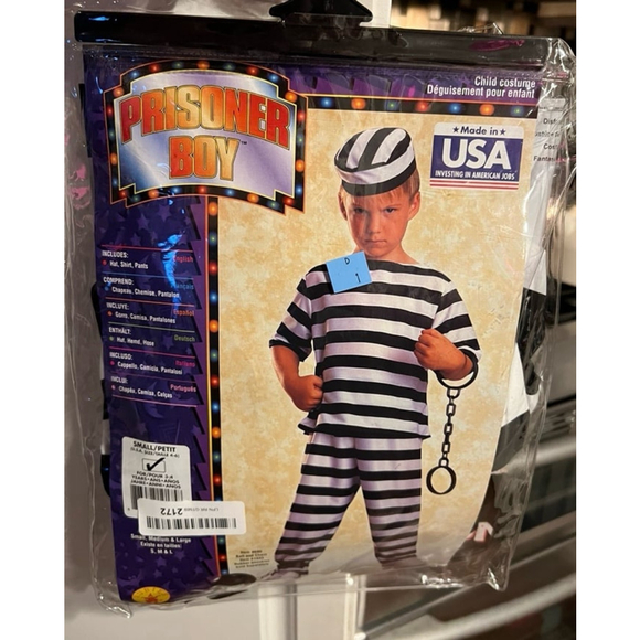 PRISONER BOY HALLOWEEN COSTUME CHILD - Picture 1 of 3